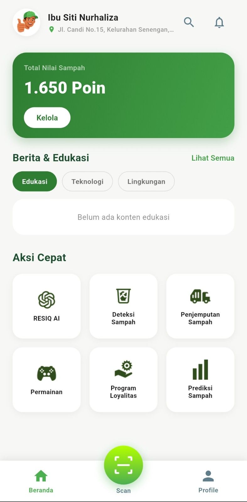 ResiQ Mobile App Screen 2